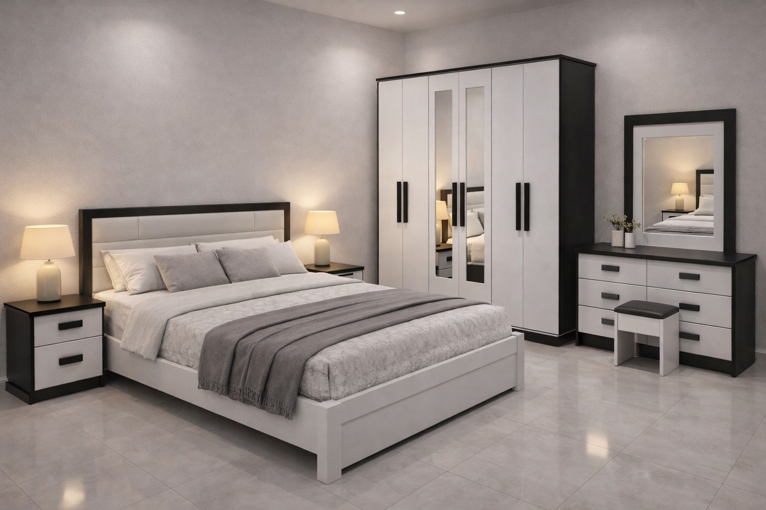 غرف نوم جديدة نفرين 7 قطع كاملة