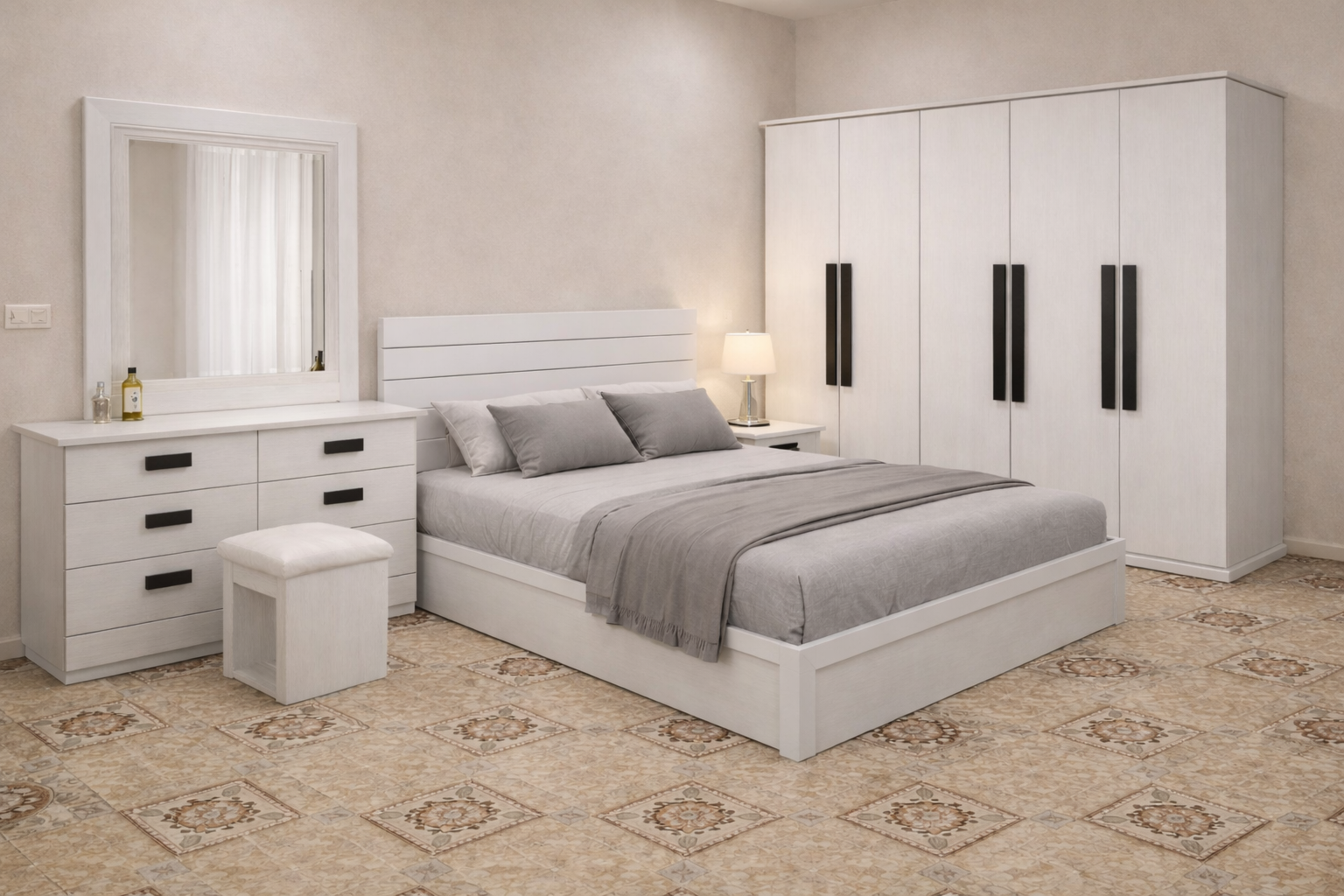 غرف نوم جديدة نفرين 7 قطع كاملة