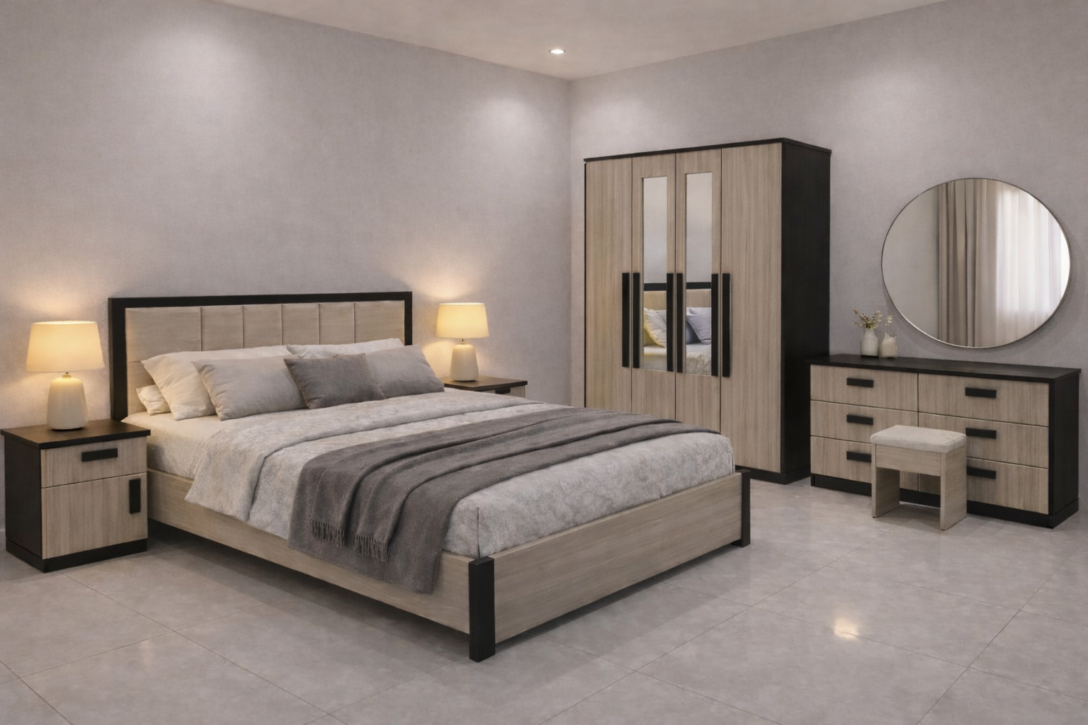 غرف نوم جديدة نفرين 7 قطع كاملة