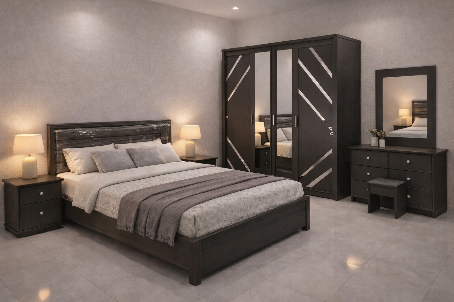 غرف نوم جديدة نفرين 7 قطع كاملة