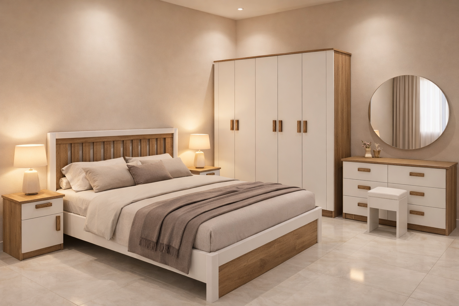 غرف نوم جديدة نفرين 7 قطع كاملة