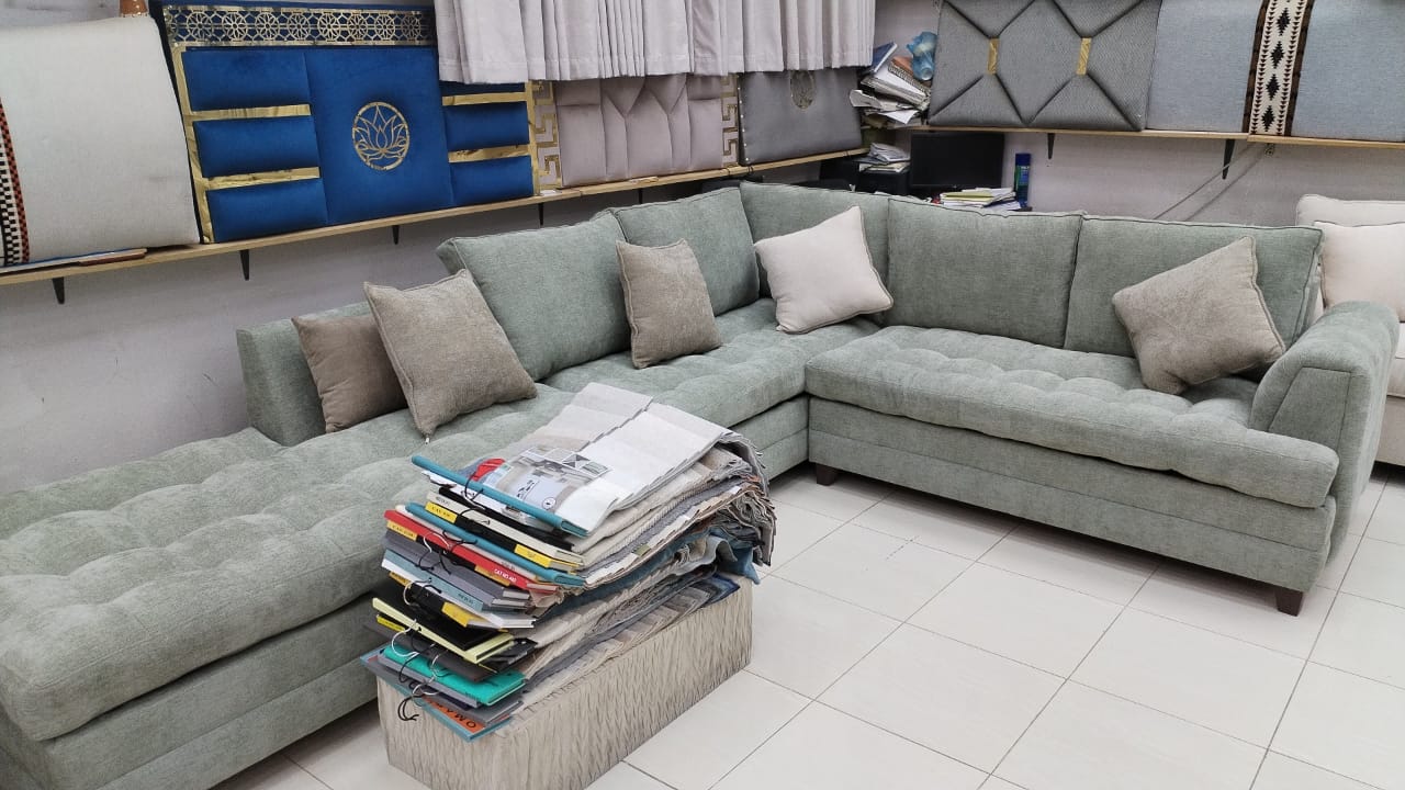 كنب زاوية L بحرف شركة البركات بالرياض